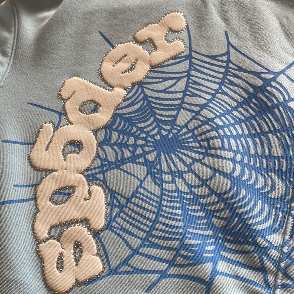 Light blue spider hoodie - Picture 1 of 5